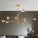 Loft Industry Modern - Brass Button Chandelier